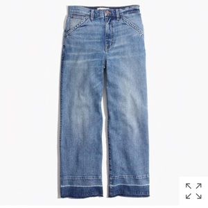Madewell Wideleg Crop Jeans with let down hem
